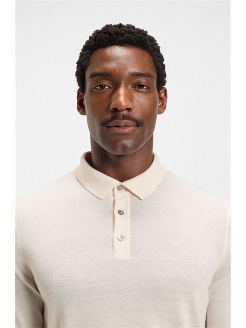 Polo regular fit in maglia di lana vergine BOSS | LANCIONE/131-50476355